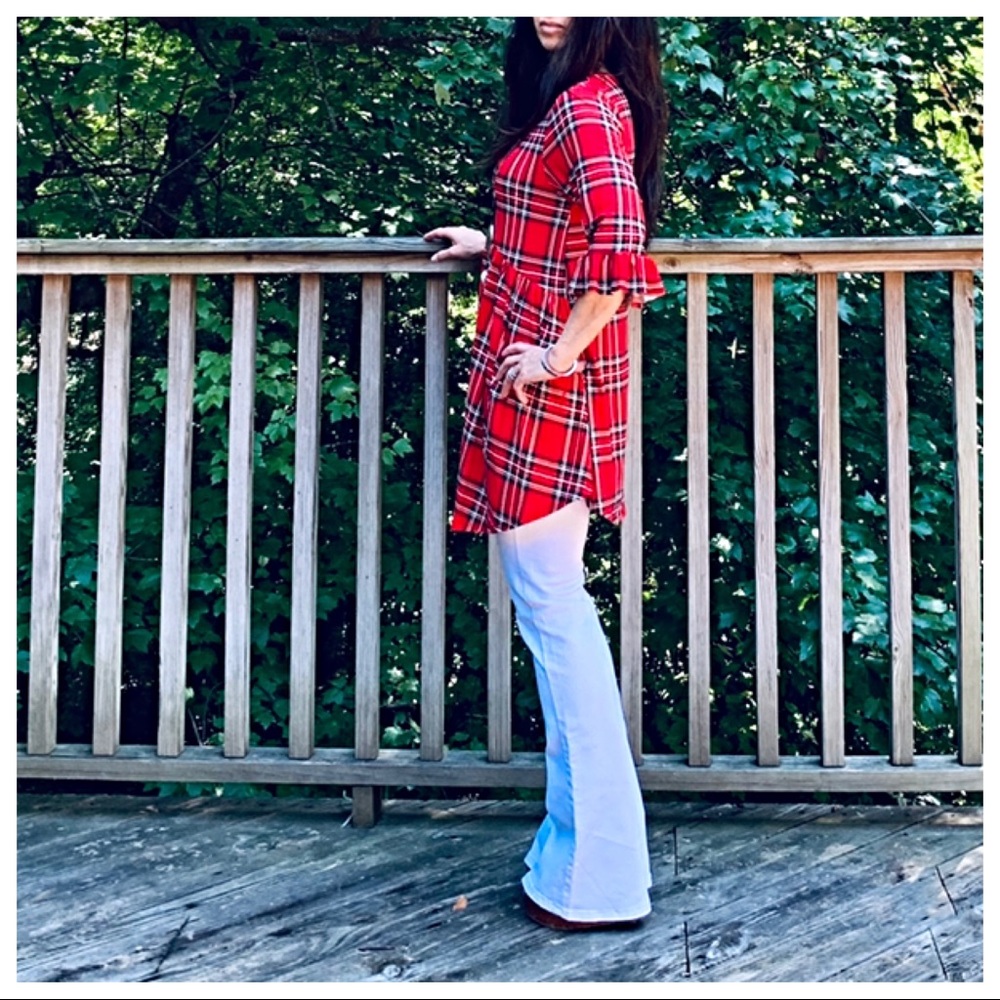 ✨LAST ONE✨Red plaid tunic top - Picture 7 of 8